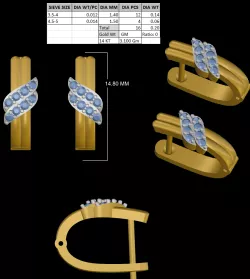 8 Pear Earrring ( full Bali )