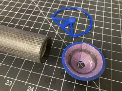 Abrasive pipe reamer for round tubing