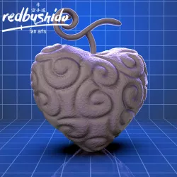 Akuma no mi: Ope Ope no Mi PROP (Trafalgar Law Devil Fruit of One Piece) .STL FILE (Updated version without texture)