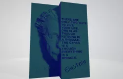 ALBERT EINSTEIN . BOX PEN / TOOL /POT/ECT