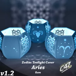 Aries (Ram) Zodiac Tealight Cover