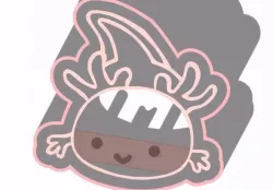Axolotl cookie cutter, cookie cutter and ajolotl mold