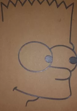 Bart wall art decoration, simpson wall