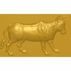 bas-relief real 3D Relief For CNC building decor wall-mount for decoration "Ox-02" and 3d print