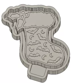 Bat Christmas Stocking Freshie STL