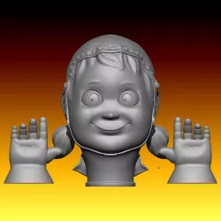 BETA Little Red Riding Hood eye mechanism - Glove Puppet eye mechanism 3D print model