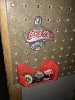 Bottlecap bin for Pegboard