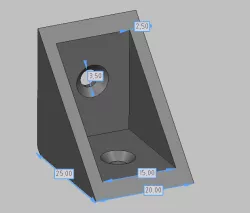 Bracket for shelf mounting (25 mm)