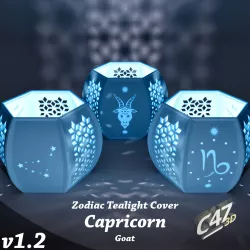 Capricorn (Goat) Zodiac Tealight Cover