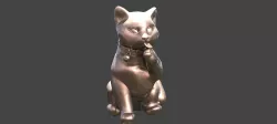 Cat Statue 3 stylized