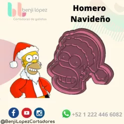 CHRISTMAS HOMER SIMPSOM COOKIE CUTTER/ HOMER SIMPSON CHRISTMAS COOKIE CUTTER