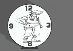 clock with led lights of naruto, KAKASHI
