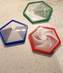 Concentric shape coaster