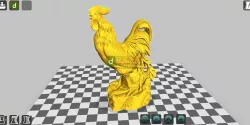 crowing cock