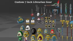 Custom 7 inch Librarian Gear for Factory Space Marines