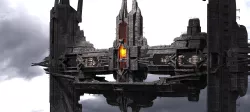 cyberpunk AsianTower Floating Kitbash 2