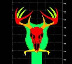 Deer skull trophy bookmark