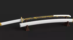Demon Slayer Kimetsu no Yaiba Zenitsu Agatsuma Katana - Scabbard