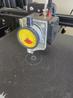 Dial indicator used on the Ender 3 pro
