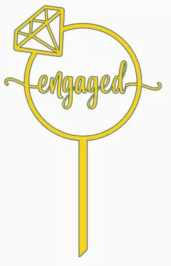 Diamond ring engaged Topper