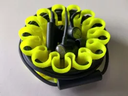 Earbud spool with cable fixing feature