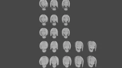female anime heads