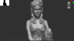 Female model sitting (Pin up) Mary-Louise Parker