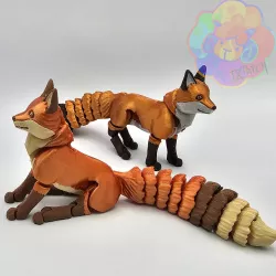 Fox - Flexi Articulated Animal (print in place, no supports)
