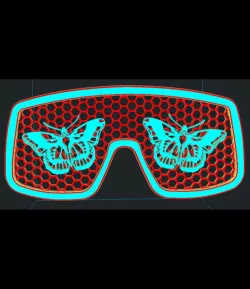 HARRY STYLES BUTTERFLY TATTOO GLASSES