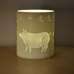Horoscope Tealight Cover Boar