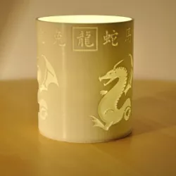 Horoscope Tealight Cover Dragon