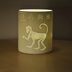 Horoscope Tealight Cover Monkey