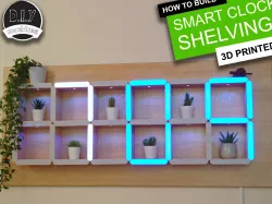 How to build a Giant Hidden Shelf Edge Clock - 3D Printable | Elegoo Arduino Nano | Smart Home | LED