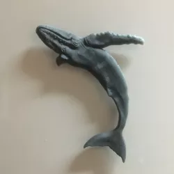 Humpback whale bas relief (fridge magnet)