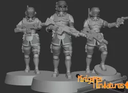 Imperial guardsmen anime figurines