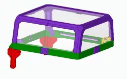 Improved Hinged Voron V0.1 Top-hat with LED holders