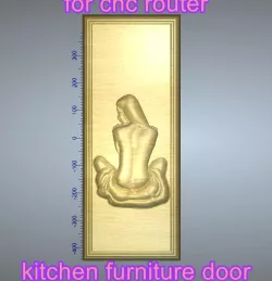 kitchen furniture door real 3D Bas-Relief For CNC router or building decor wall-mount for decoration kfd-03 3d print