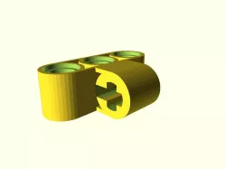 Lego Technic: Axle and Pin Connector Perpendicular Customizable