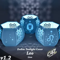 Leo (Lion) Zodiac Tealight Cover