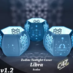 Libra (Scales) Zodiac Tealight Cover