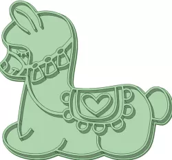 Llama sitting cookie cutter