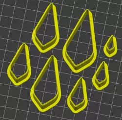 Long diamond shape cutters - made for polymer clay