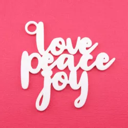 Love Peace Joy - Christmas Gift Tag