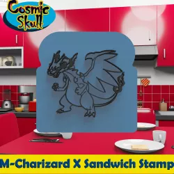 Mega-Charizard X Sandwich Stamp