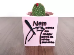 MEME FLORK VASO POTE PORTA TRECO 5 (NEM PENSE EM CHEGAR PERTO)