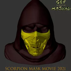 Mortal Kombat Movie 2021 Scorpion Mask - STL File. 2 versions.