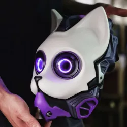 Neo Neko - cosplay sci-fi cat mask - digital stl file for 3D-printing