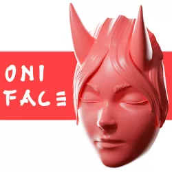 Oni Face For 3D Printing