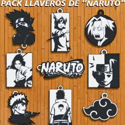 PACK 9 " NARUTO " KEY RINGS / KEY CHAIN