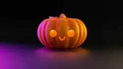Pack of 12 - Cute Halloween Jack-O-Lanterns  With Separate Lid